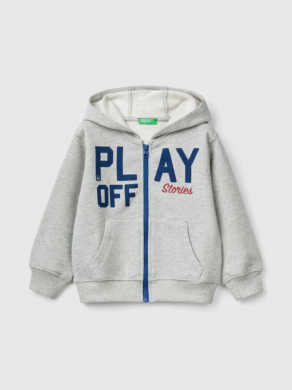 Sudadera con cremallera y estampado Niño