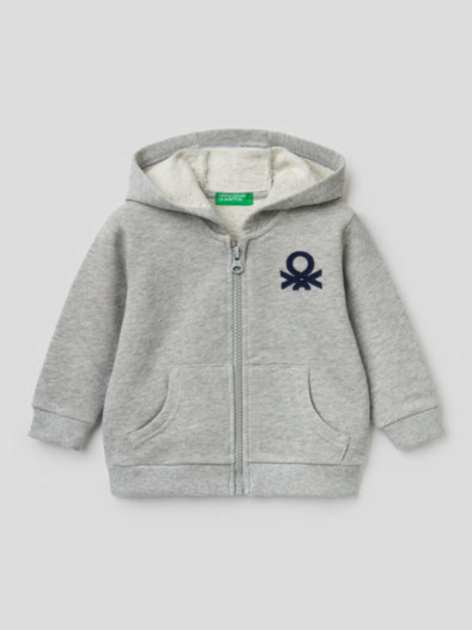 Sudadera de algodón orgánico con cremallera y capucha image number 1