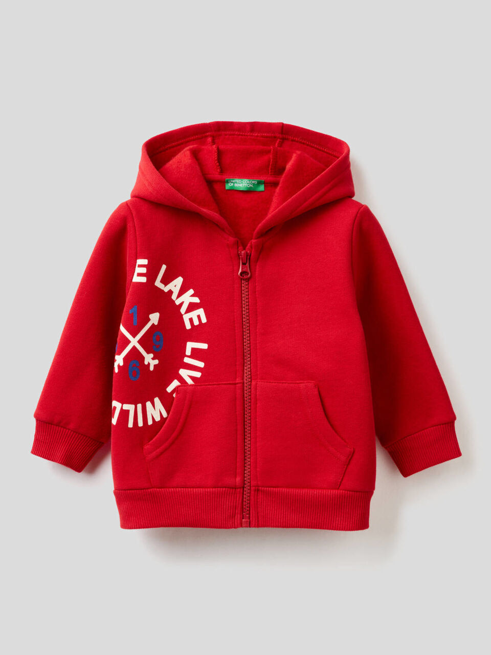 Sudadera estampada con capucha image number 1