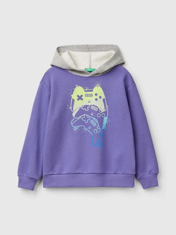Sudadera con capucha y estampado Niño