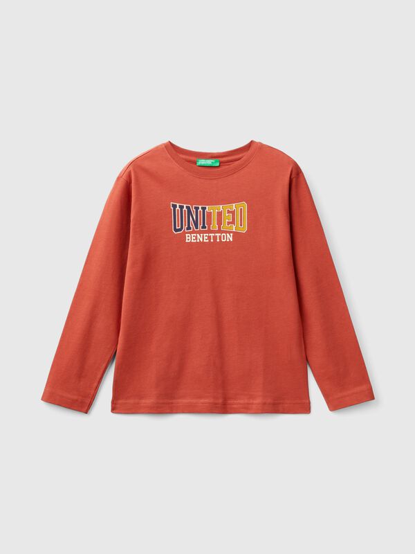 Camiseta cálida con estampado de logotipo Niño