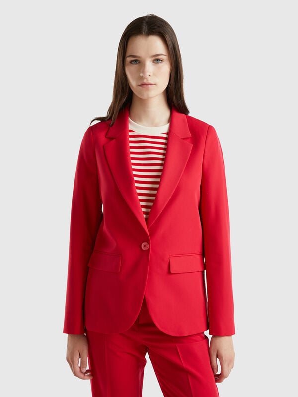 Blazer de viscosa mixta elástica Mujer