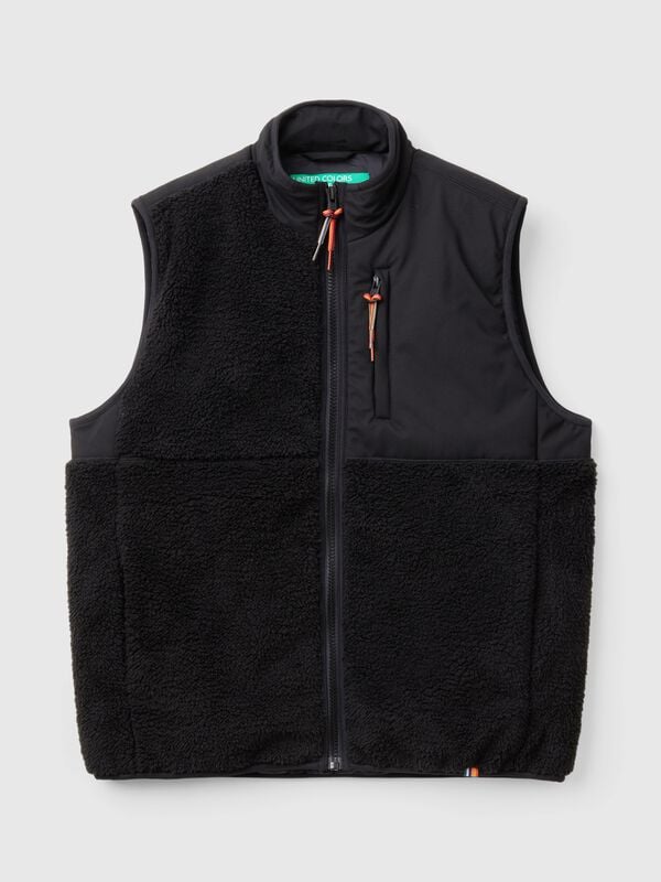 Chaleco de nailon y pelo sintético Hombre