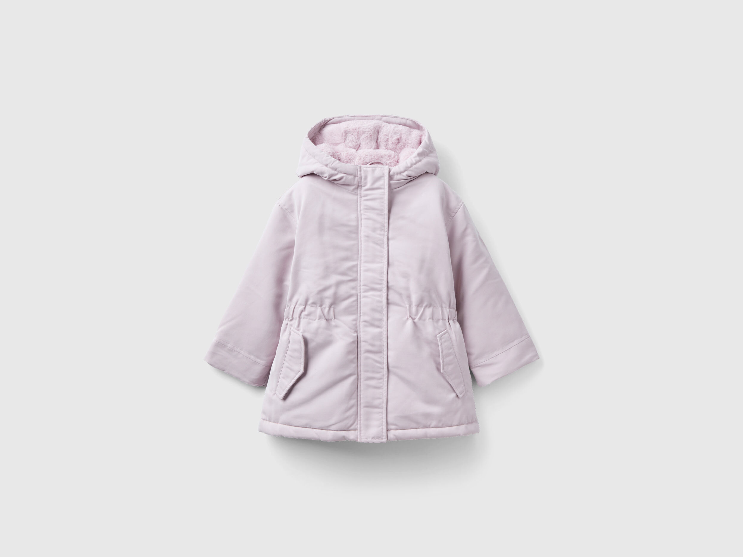 Parka acolchada con cordon Rosa Benetton