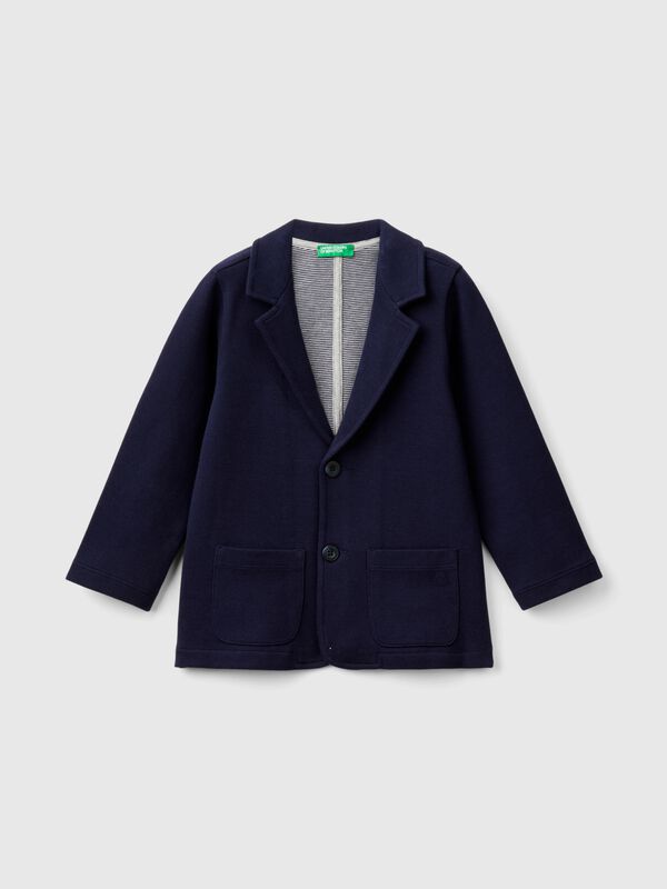 Blazer de felpa con bolsillos Niño