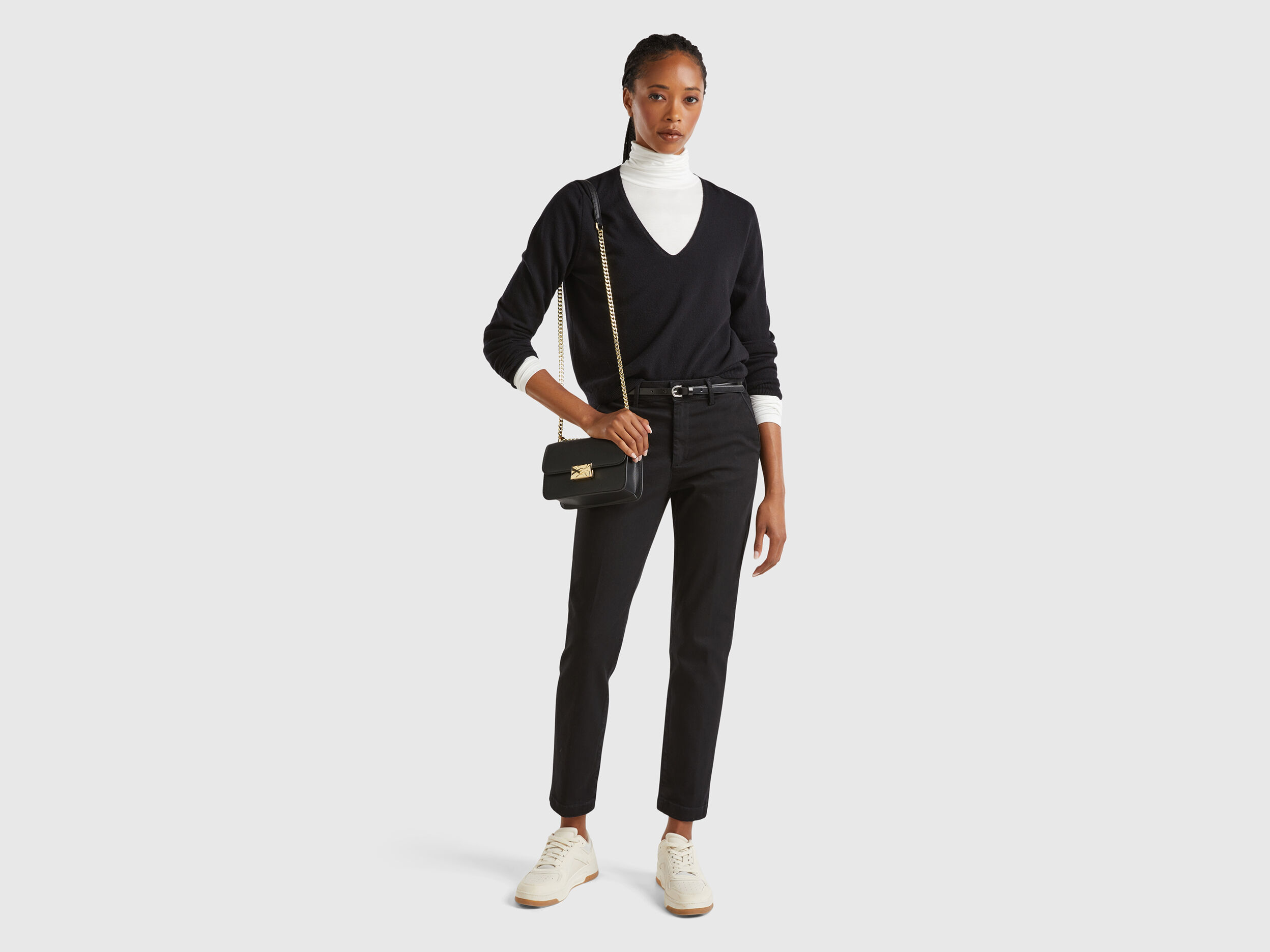 Pantalones de Mujer Chino Regular Slim Anchos