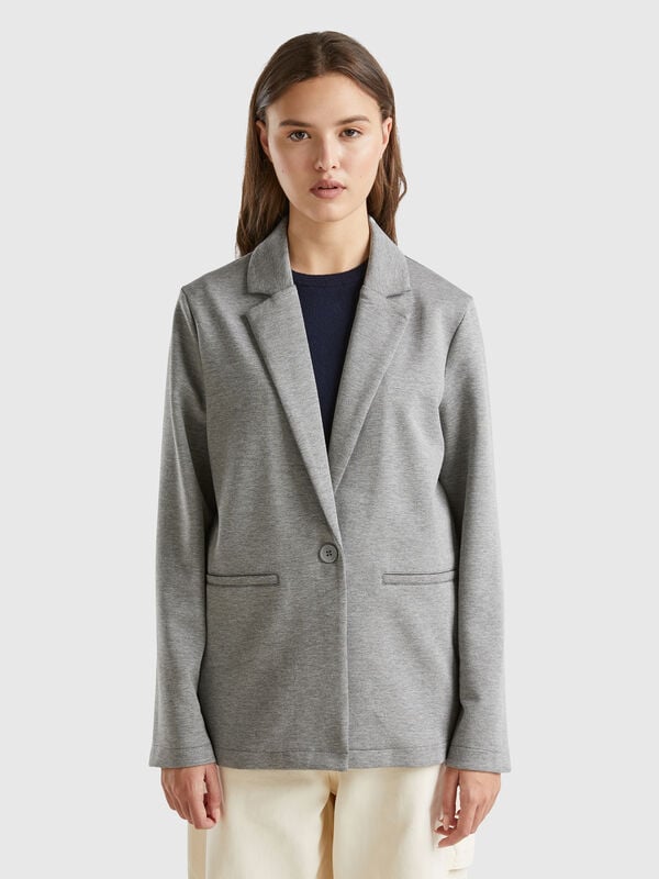 Chaqueta en mezcla de Modal elástica Mujer