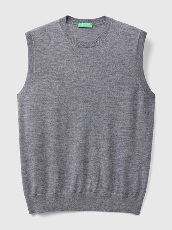 Chaleco de pura lana merina Hombre