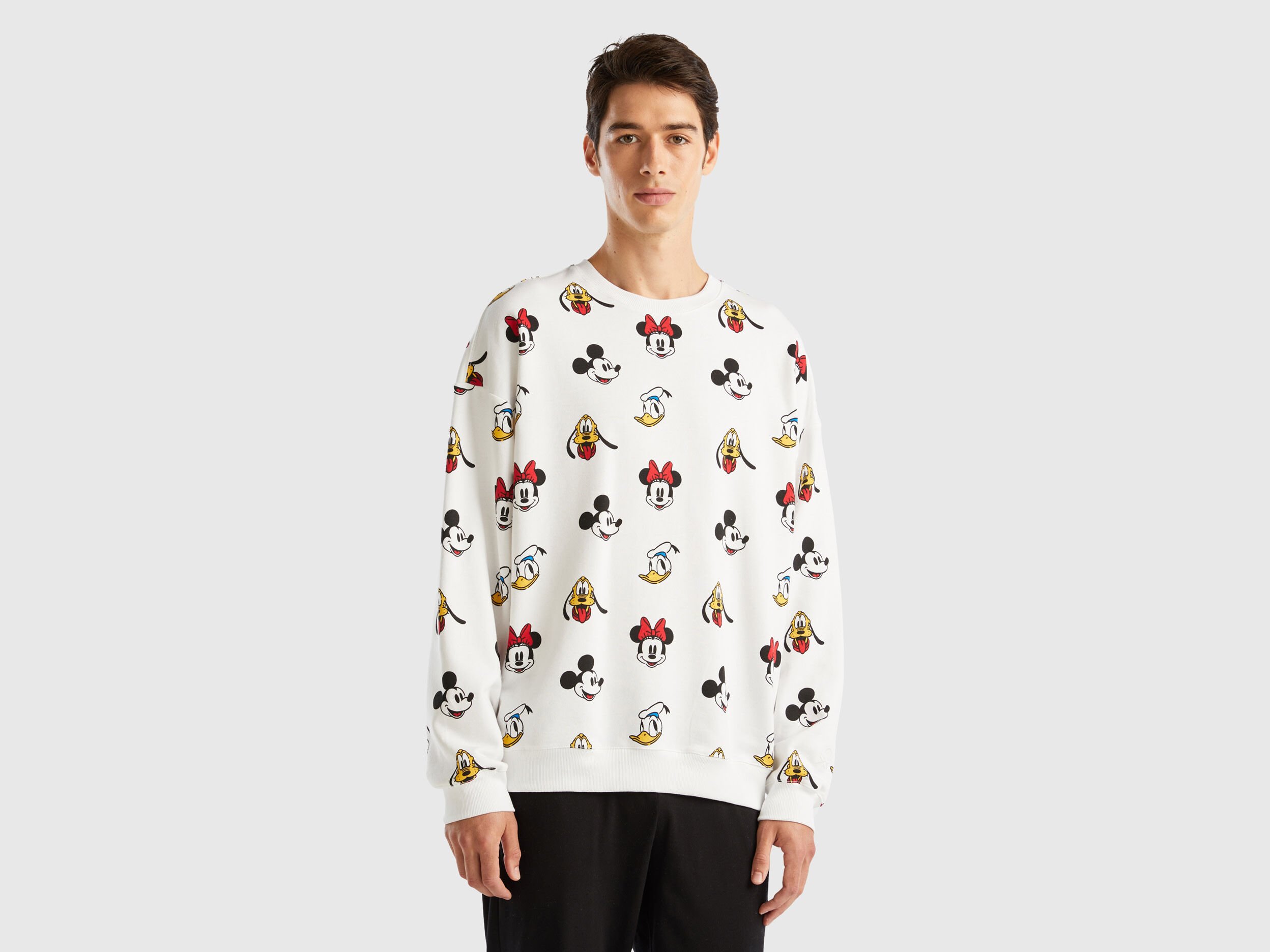 Sudadera blanca de Mickey Mouse Blanco Benetton