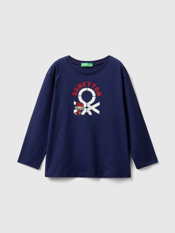 Camiseta de manga larga de algodón orgánico Niño