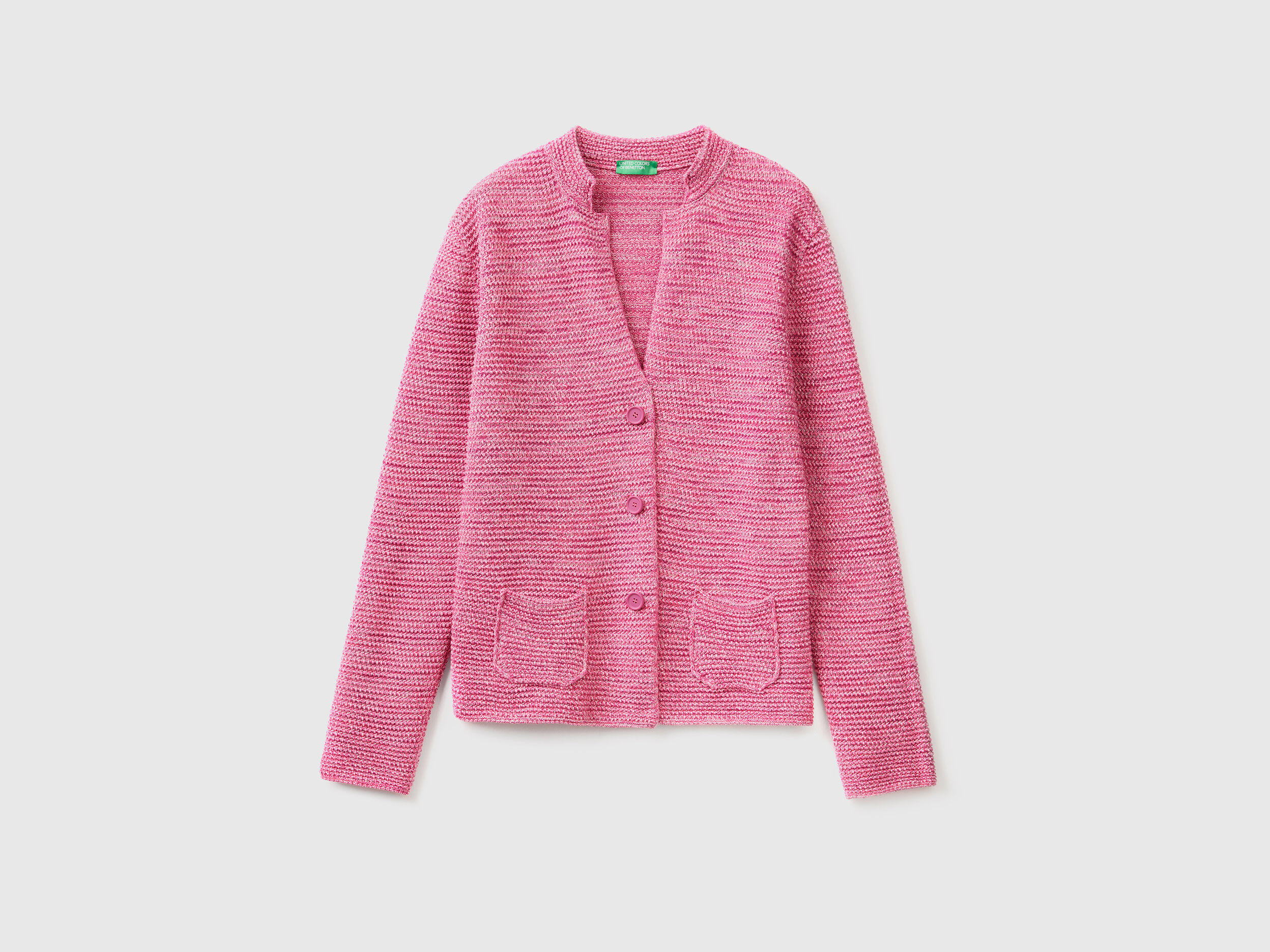 Chaqueta de punto de 100 algod n Rosa Benetton