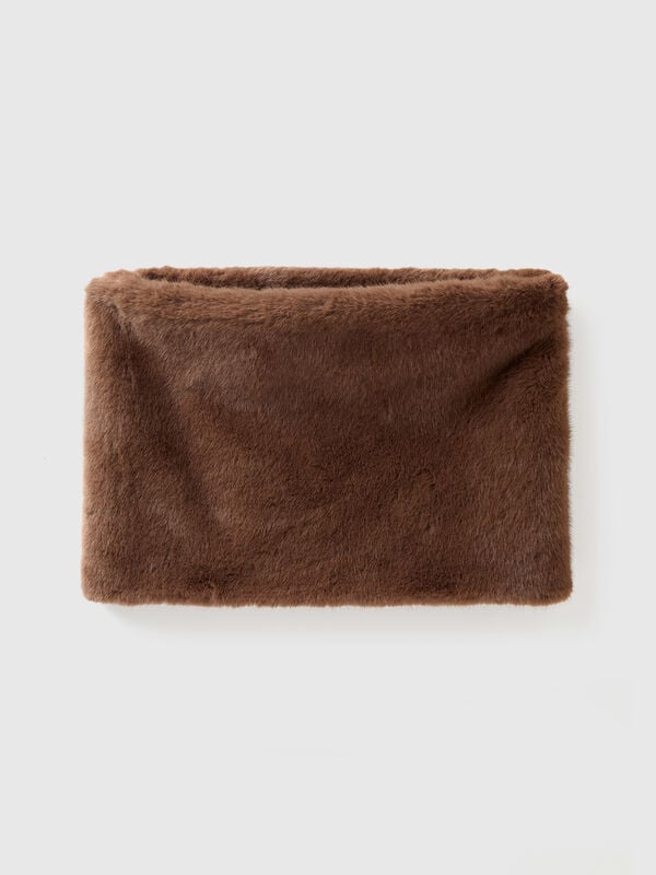 Calentador de cuello de pelo sintético Mujer