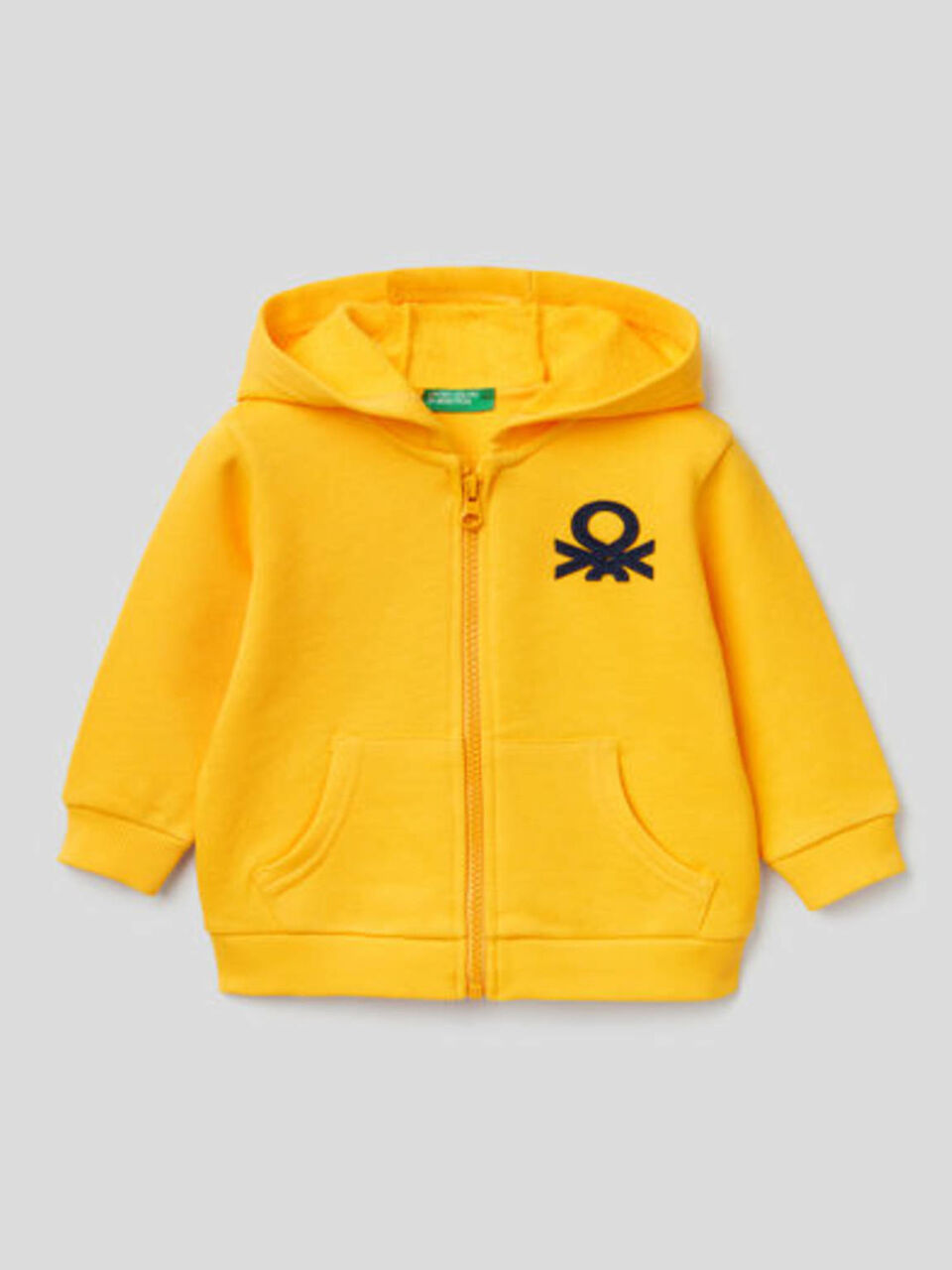 Sudadera de algodón orgánico con cremallera y capucha image number 1