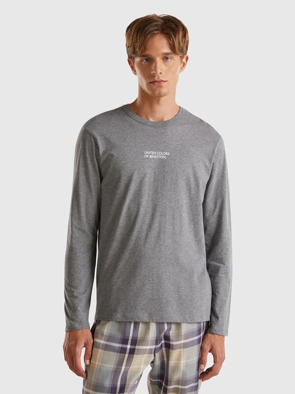 Jersey de manga larga de 100 % algodón Hombre