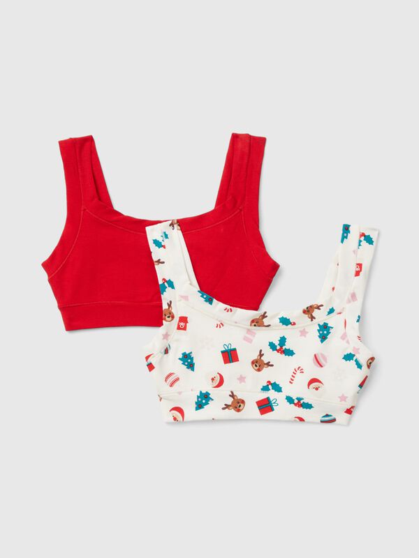 Dos sujetadores brassiere de algodón super stretch Niña