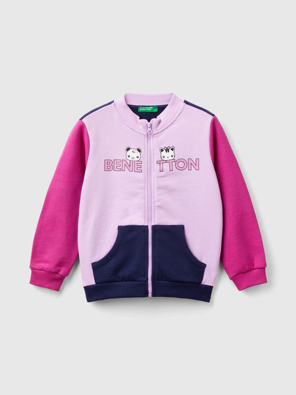 Sudadera de algodón orgánico con cremallera Niña