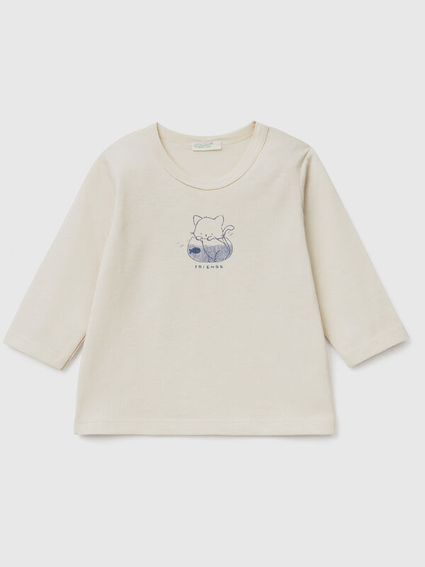 Camiseta de manga larga de algodón orgánico Recién nacidos