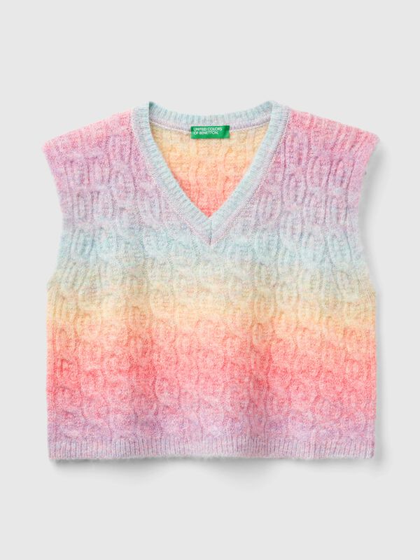 Chaleco multicolor con ochos Niña
