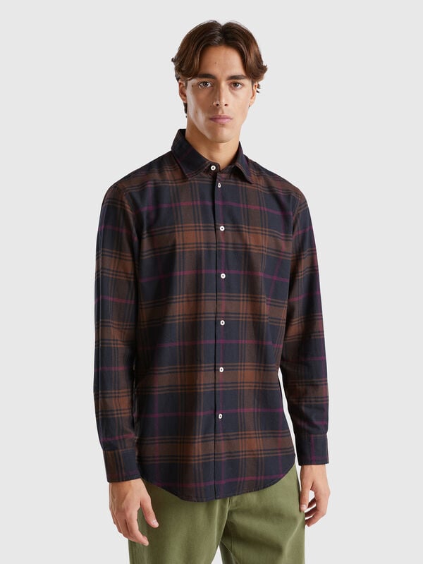 Camisa de franela de cuadros Hombre