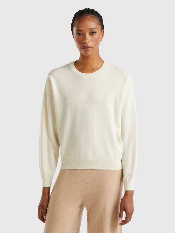 Jersey relaxed fit de pura lana merina Mujer