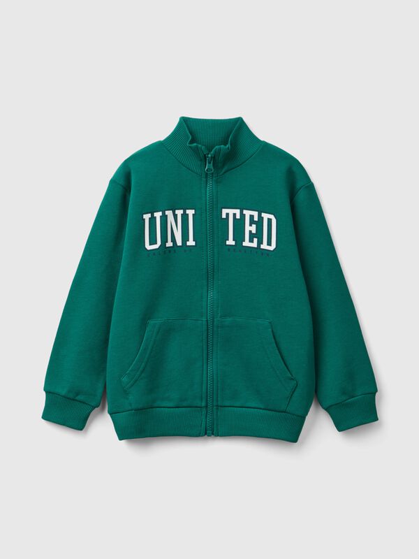 Sudadera de algodón orgánico con cremallera Niño