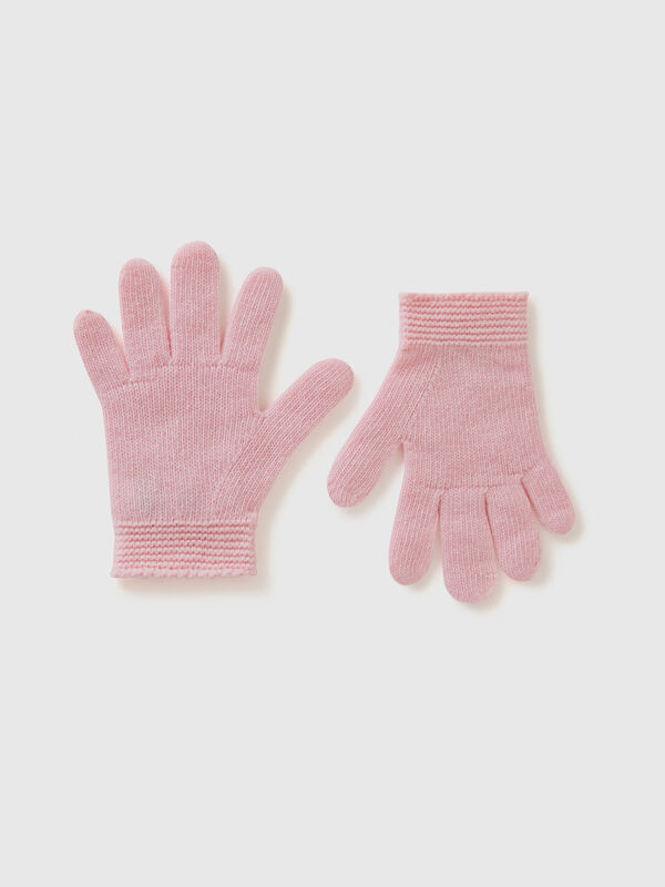 Guantes de lana mixta elástica Niño
