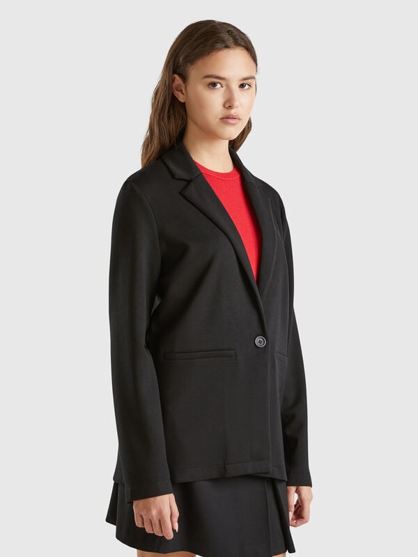 Chaqueta en mezcla de Modal elástica Mujer