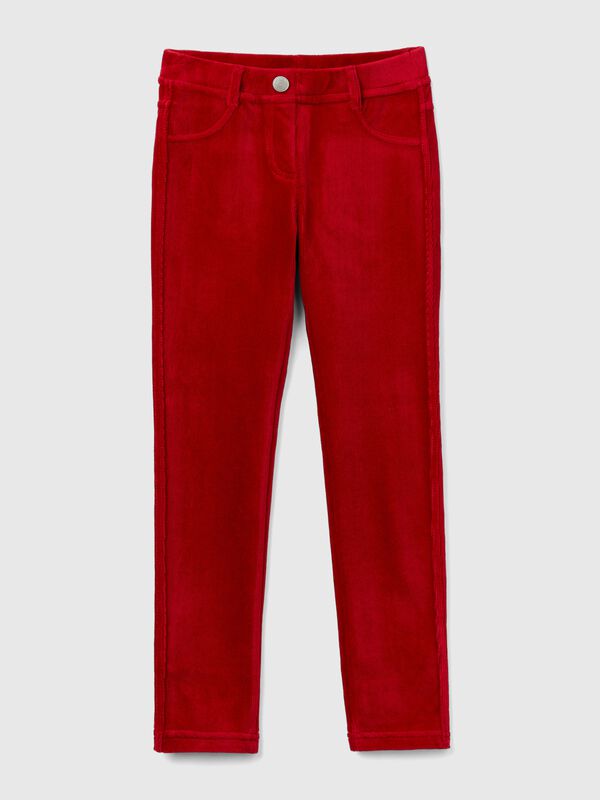 Pantalón super skinny de chenilla Niña