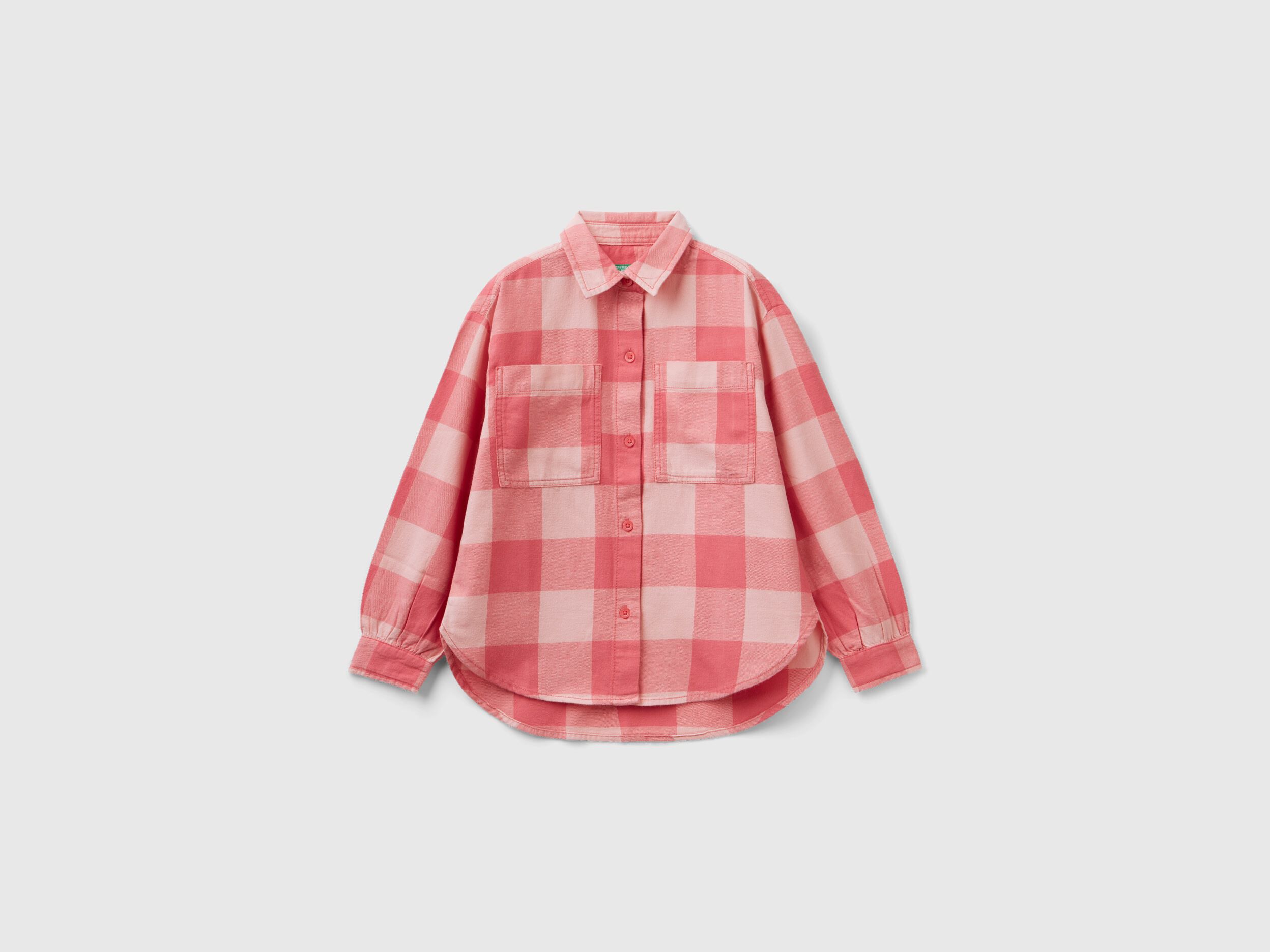 Camisa escocesa oversize Multi color Benetton
