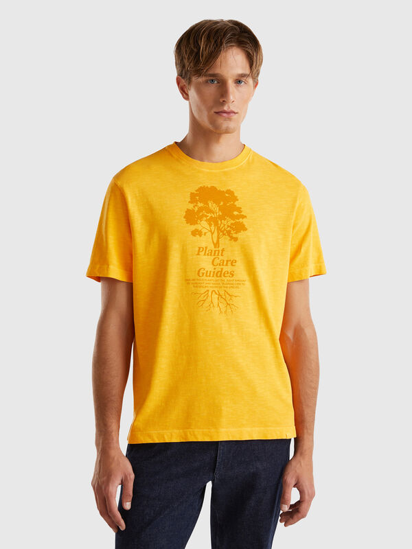 Camiseta con estampado de 100 % algodón Hombre