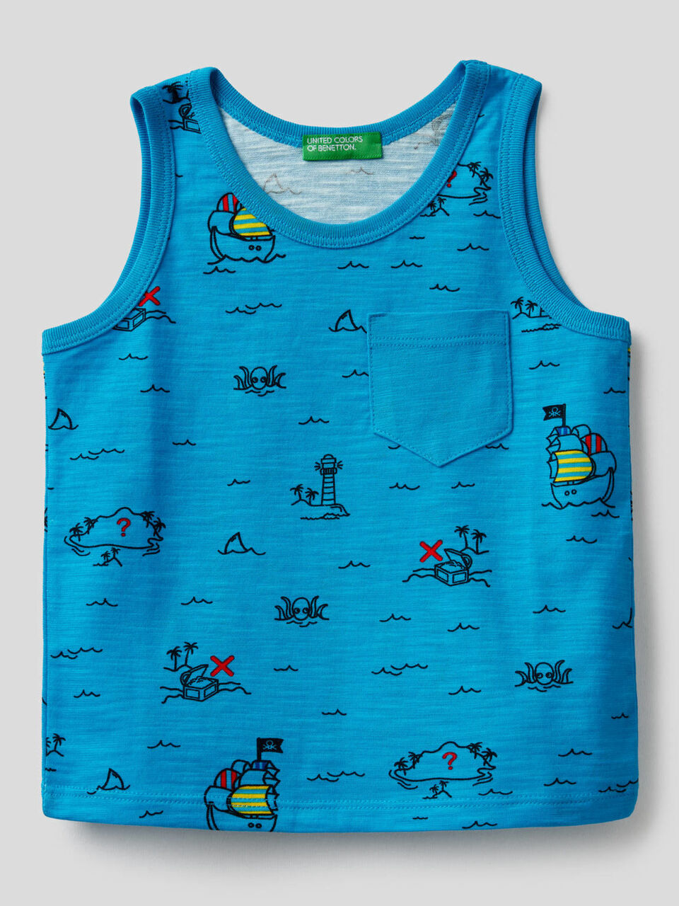Camiseta de tirantes con estampado de isla del tesoro image number 1