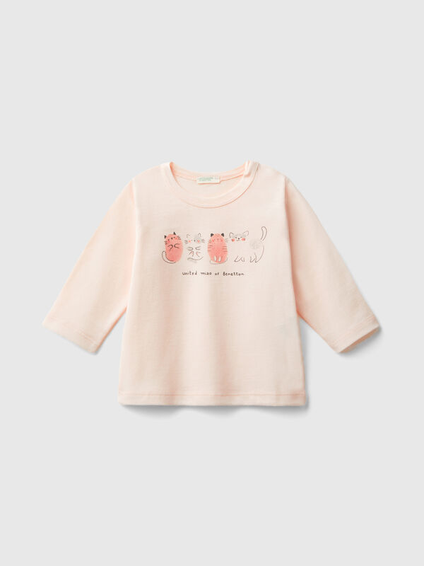 Camiseta con estampado en cálido algodón bio Recién nacidos