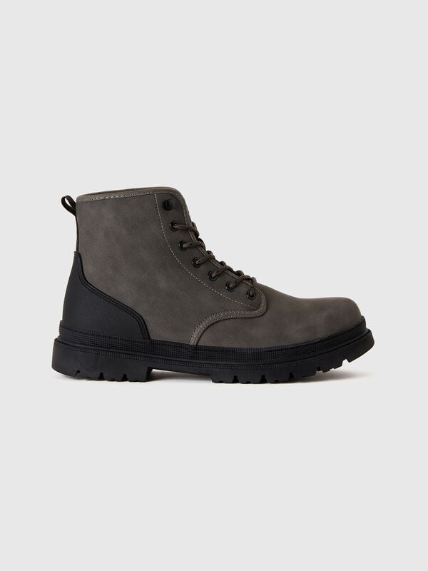 Botas militares bajas con cordones Hombre