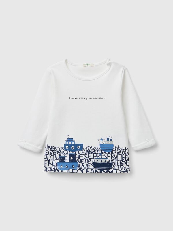 Camiseta de algodón con estampado Recién nacidos