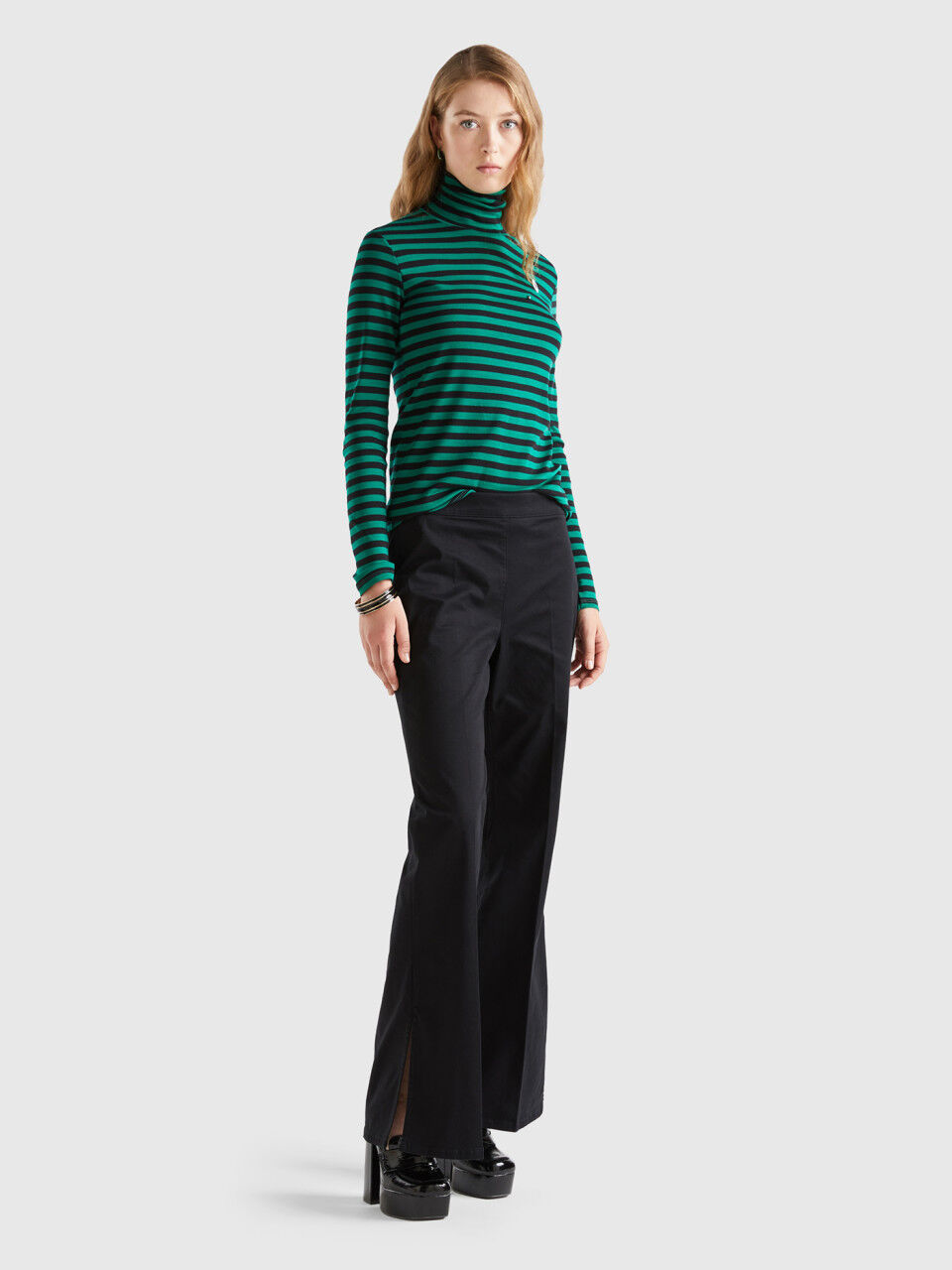 Pantalones de Mujer Chino Regular Slim Anchos