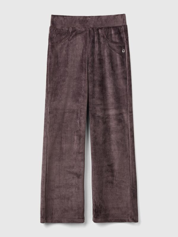 Pantalón de chenilla con pernera recta Niña