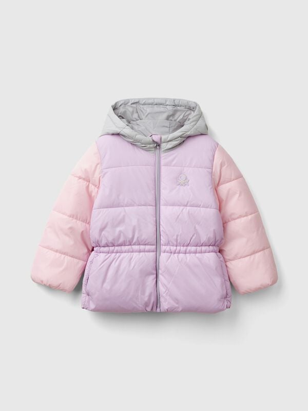 Abrigo de nylon con capucha Niña