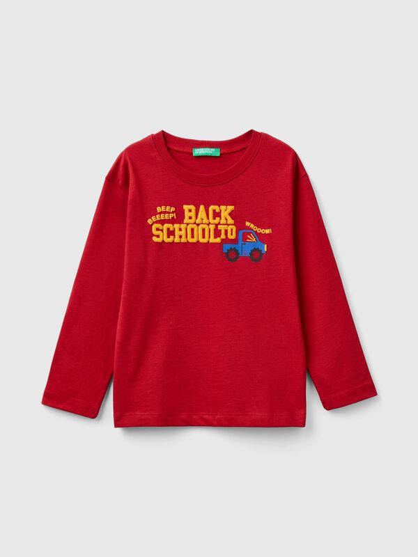 Camiseta de algodón orgánico con estampado Niño