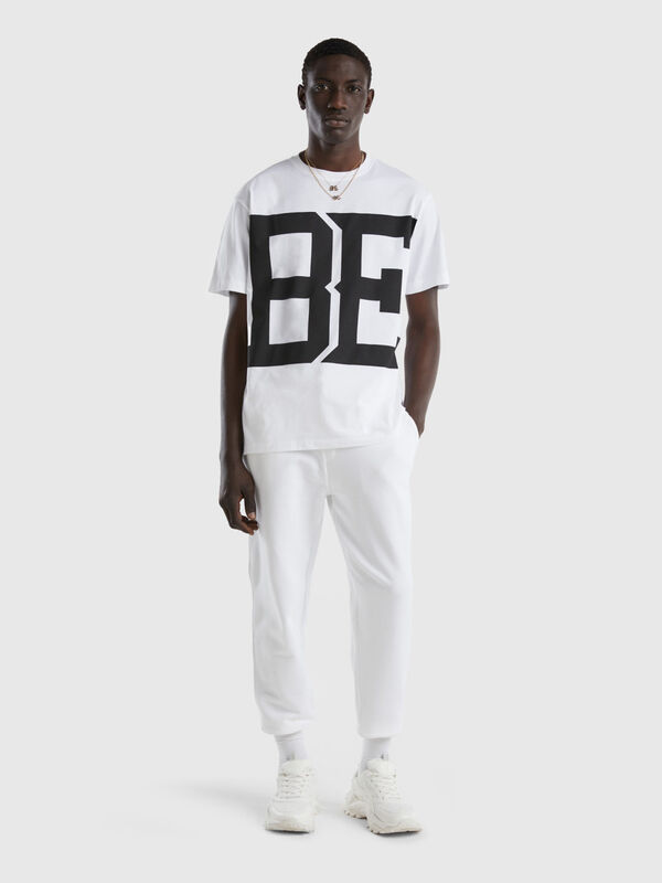 Camiseta "BE" oversize Hombre