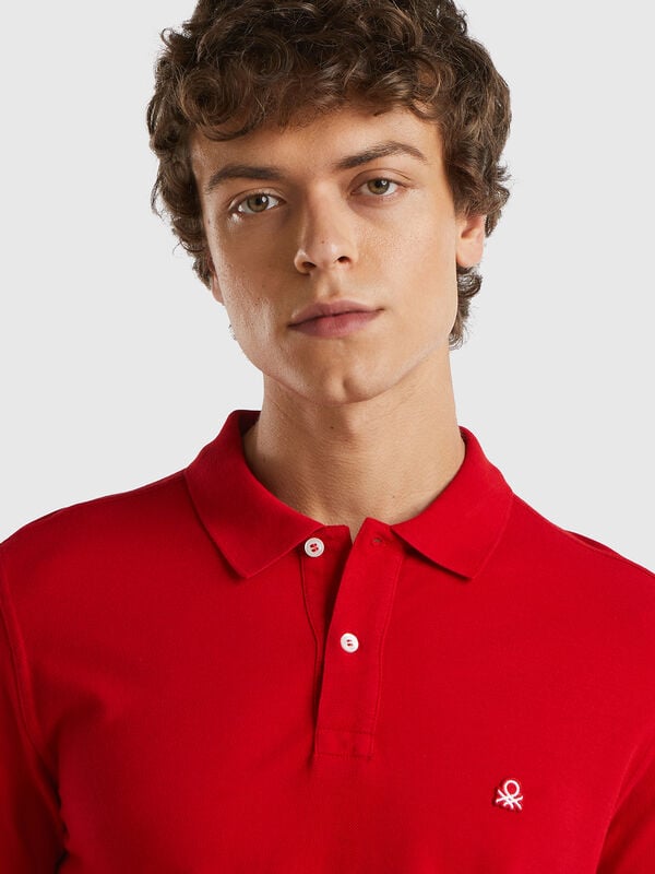 Polo rojo regular fit Hombre