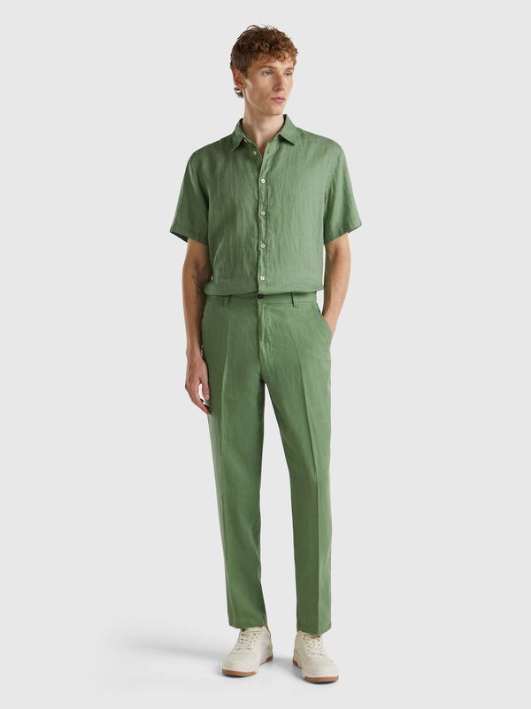 Pantalones chinos de puro lino Hombre