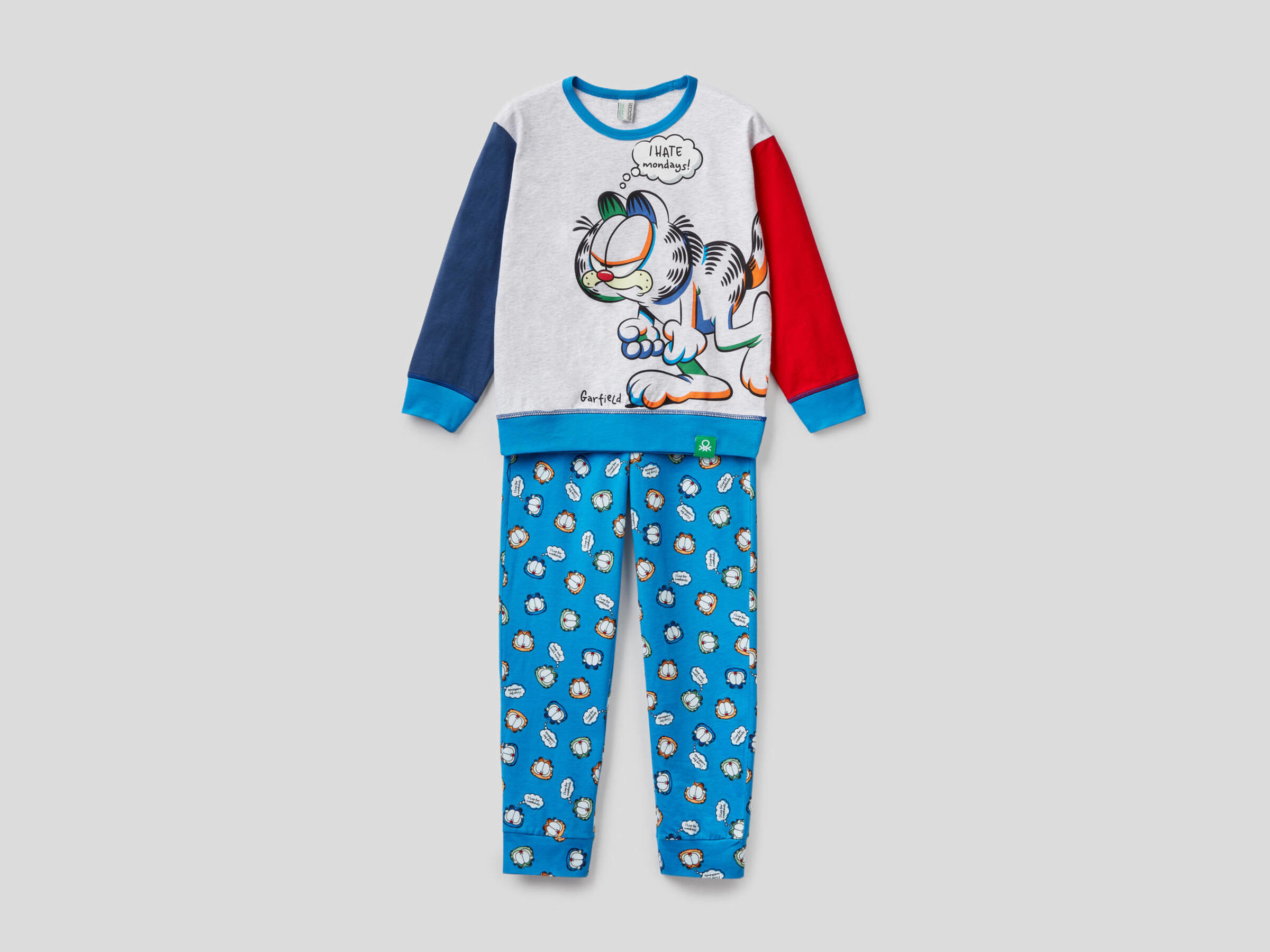 Pijama color block con estampado de Garfield image number null