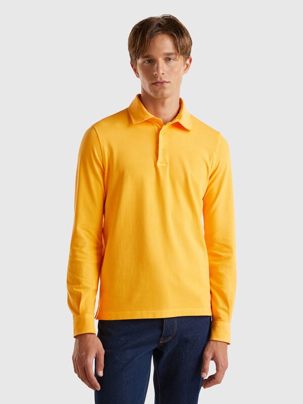 Polo de algodón orgánico elástico Hombre