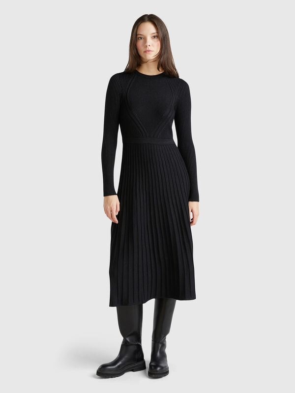 Vestido de punto con lúrex Mujer