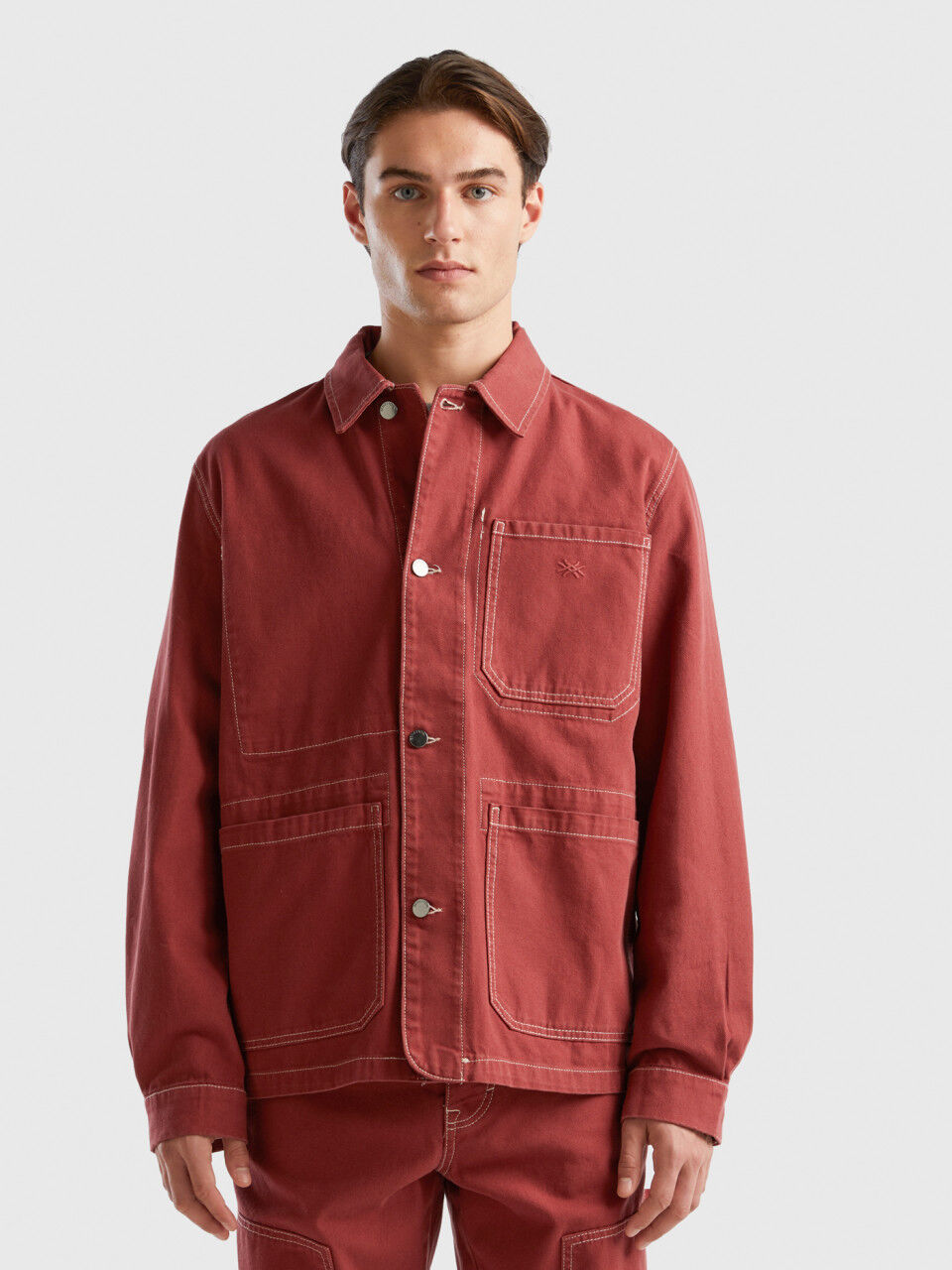 Chaqueta de tela hombre clearance
