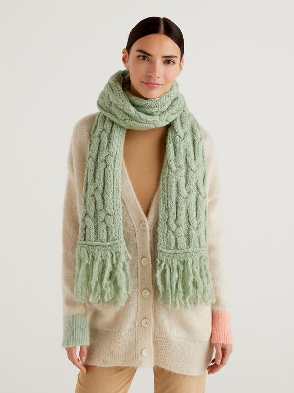 Bufanda de ochos de lana mixta Mujer
