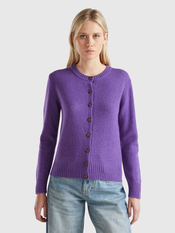 Cárdigan de pura lana Shetland Mujer