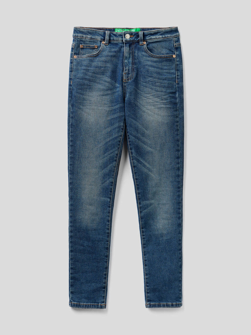 Vaqueros pitillo en denim de algodón elástico image number 1