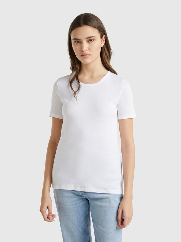 Camiseta de algodón de fibra larga Mujer