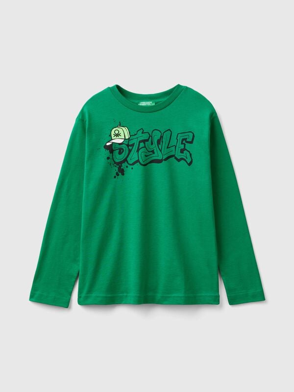 Camiseta de manga larga de algodón orgánico Niño